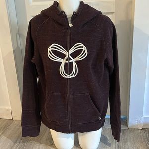 TNA Zippered hoodie, size L, burgundy